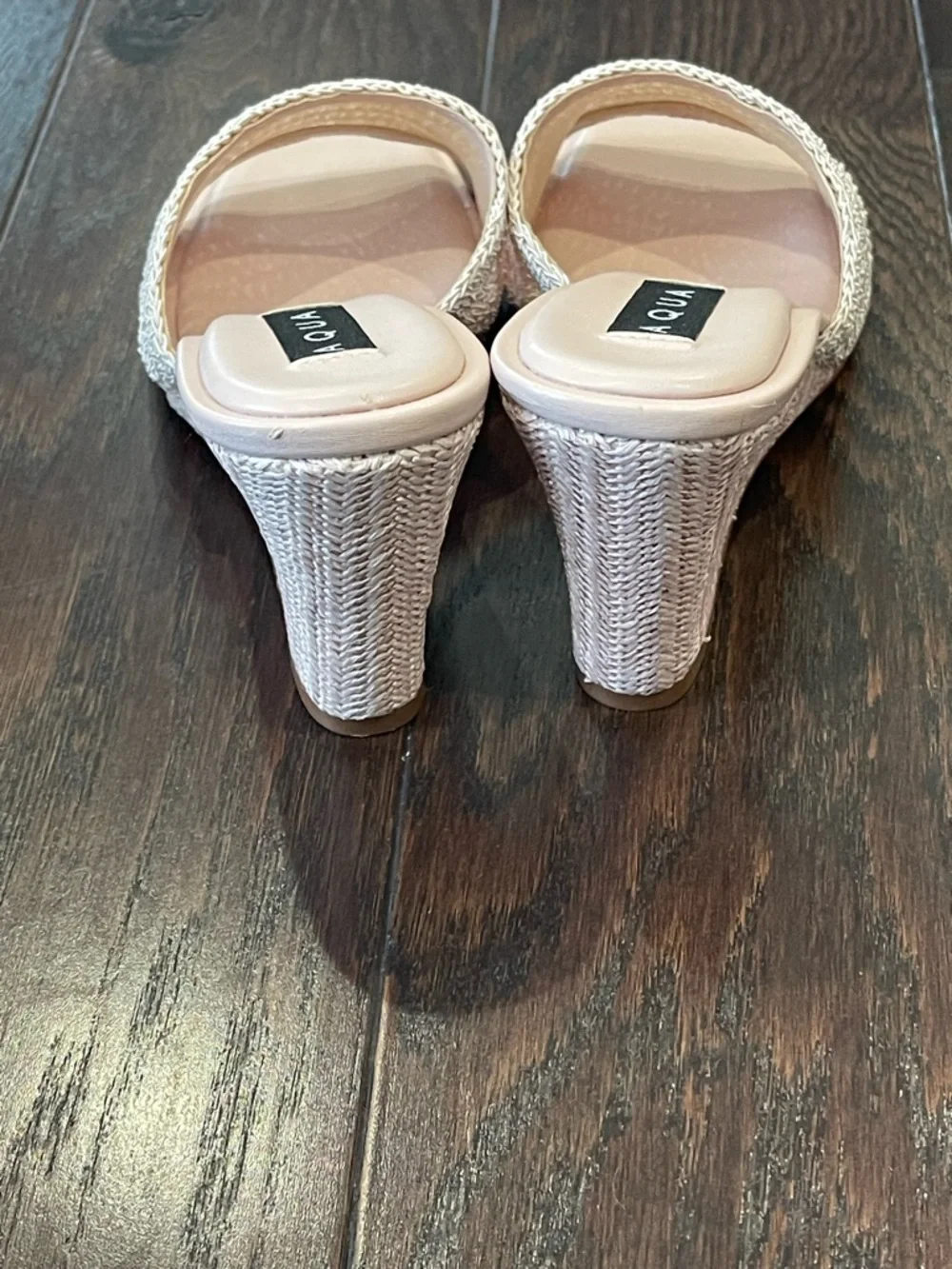 Aqua Areli Wedge Rose Slide Sandal Shoes Women Size 8M NEW